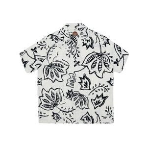 Common People Mens WILLS CHEESE – BLACK Revere Textured Printed Shirt Size L